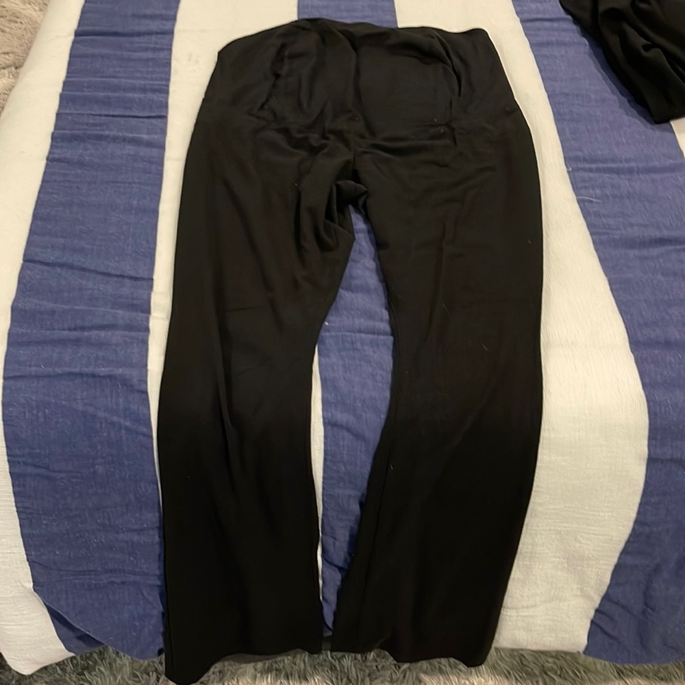 Black boot cut maternity pants